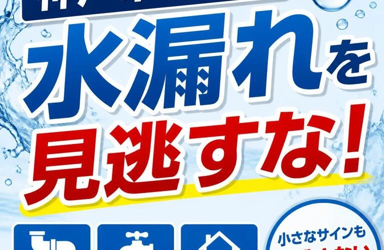 神戸市西区の水漏れを見逃すな！