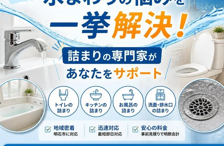 明石市での水まわりの悩みを一挙解決！詰まりの専門家があなたをサポート