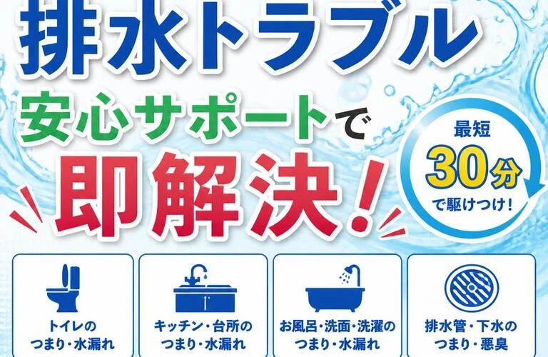 明石市の排水トラブル、安心サポートで即解決！