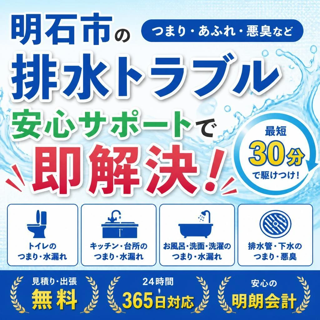 明石市の排水トラブル、安心サポートで即解決！