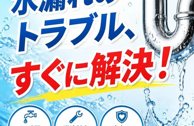 水漏れのトラブル、すぐに解決！