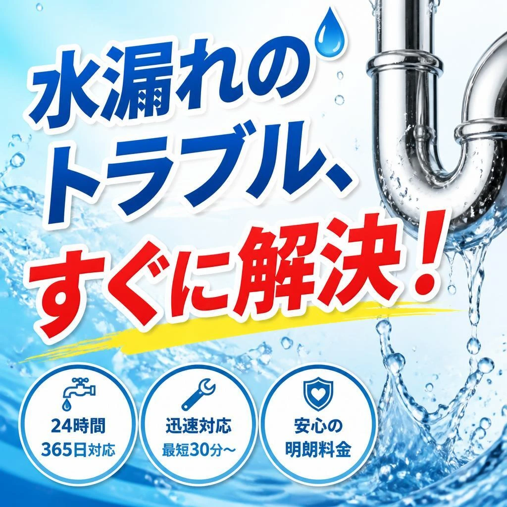 水漏れのトラブル、すぐに解決！