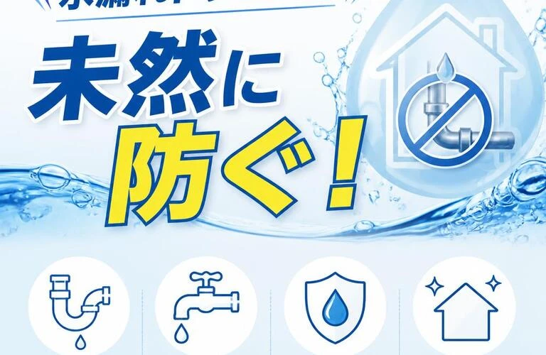 水漏れトラブルを未然に防ぐ！