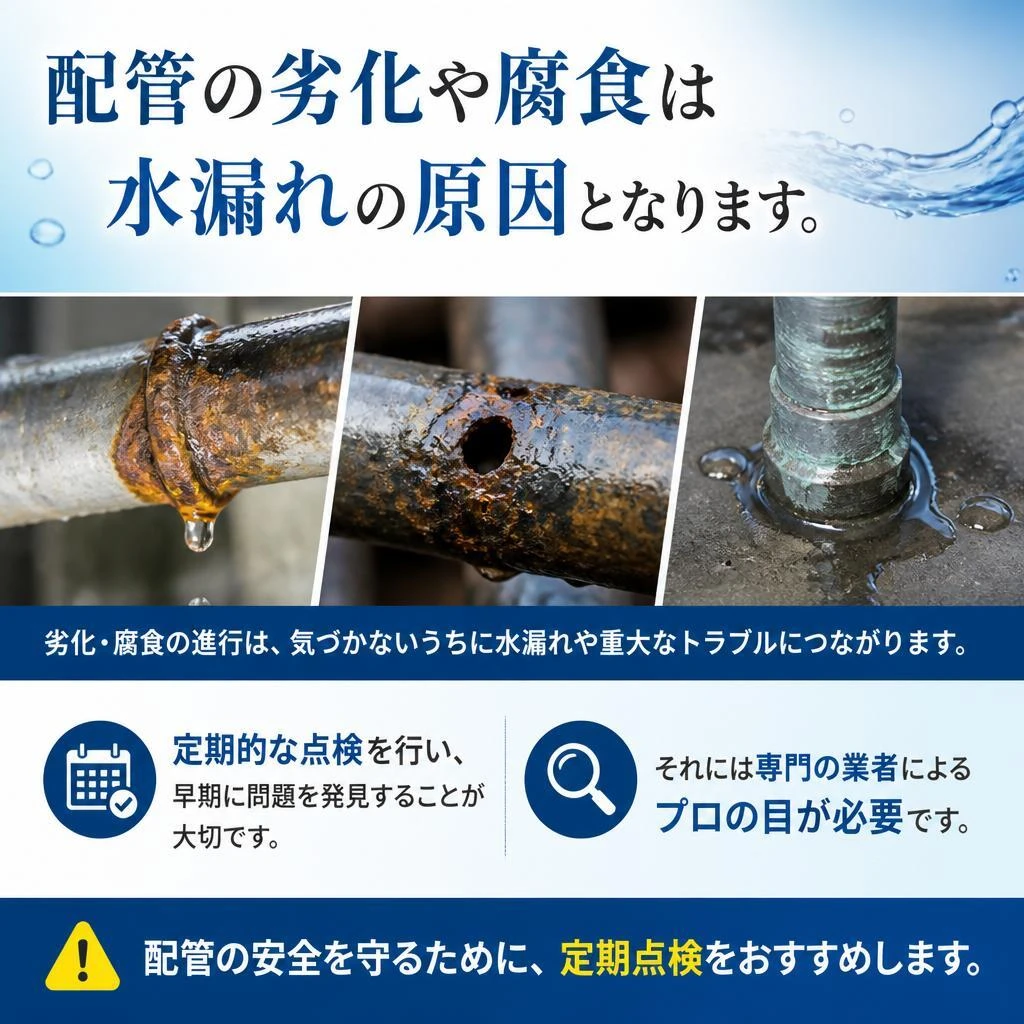 配管の状態をしっかりチェック