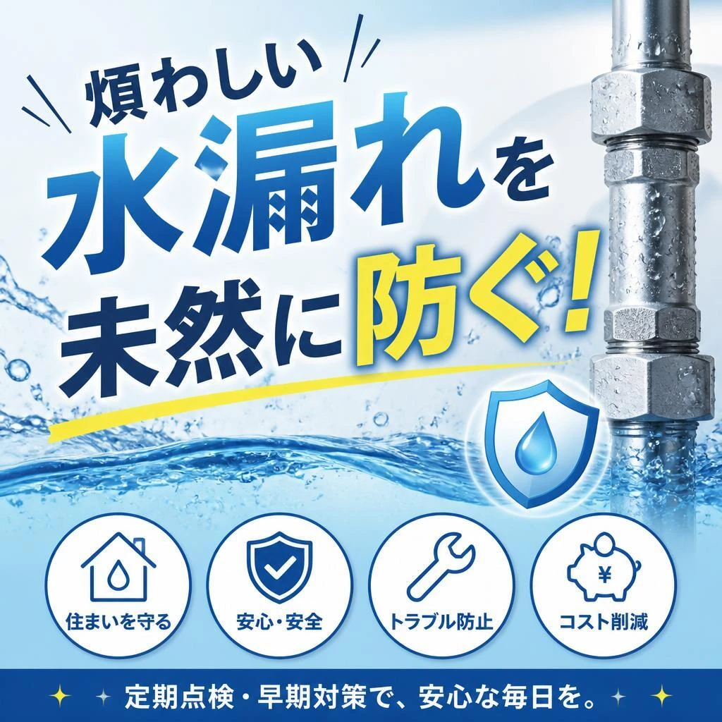 煩わしい水漏れを未然に防ぐ！