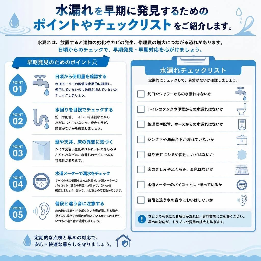 4. 水漏れの見つけ方と早期発見の重要性